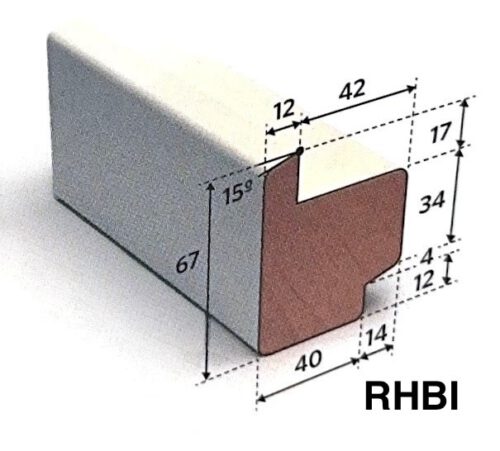 Geprofileerd raamhout 54x67mm zijstijl