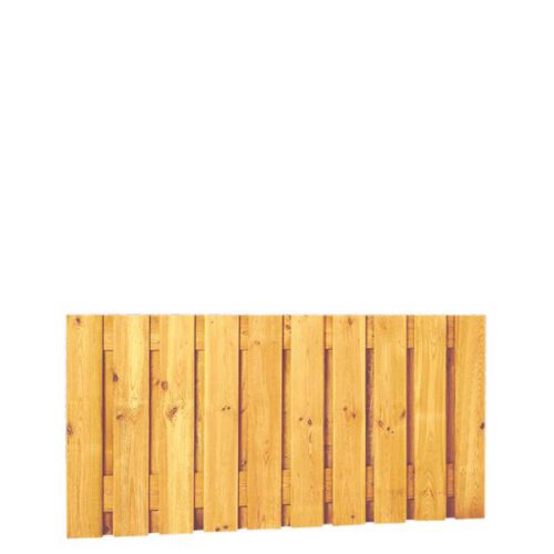 Grenen tuinscherm 15mm planken / 21 planks  180x90cm 19 verticaal/2 horizontaal RVS geschroefd