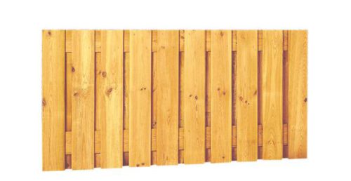Grenen tuinscherm 15mm planken / 21 planks  180x90cm 19 verticaal/2 horizontaal RVS geschroefd