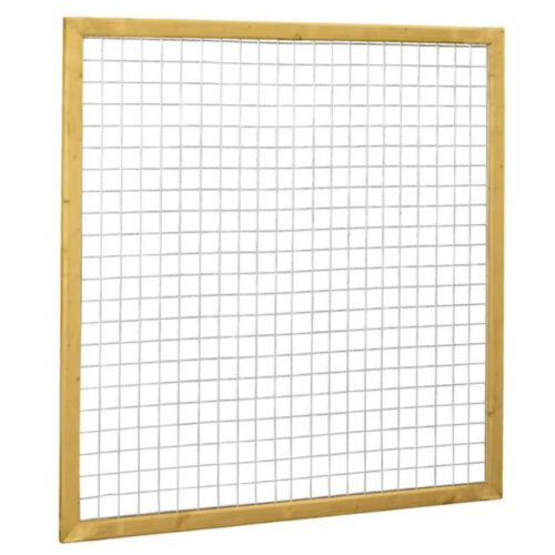 Grenen betonijzertrellis maas 75x75mm in raamwerk 45x70mm 180x180cm