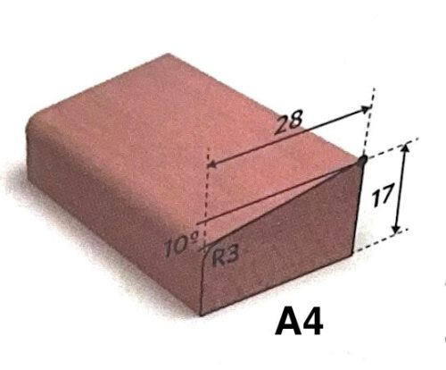 Meranti glaslat A4 17 x 28 mm, rondom 60 mu gegrond 490cm