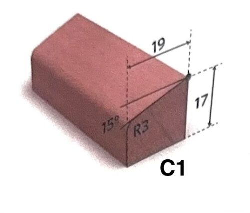 Meranti glaslat C1 17x19mm, rondom 60mu gegrond 490cm