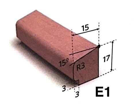 Merabti isolatie glaslat E1  17 x 15 mm met sponning 490cm
