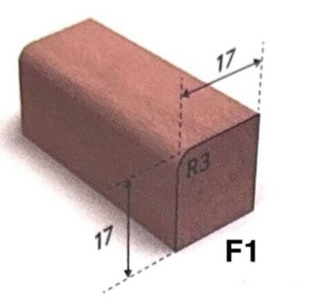 Meranti glaslat  F1 17 x 17 mm rondom 60mu gegrond 490cm