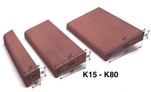 Meranti neuslijst K 45  18 x 59 mm, wit gegrond 490cm