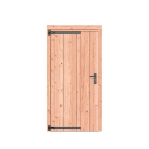 Douglas opgeklampte dichte deur met zwart beslag (deurbreedte 92,8cm)